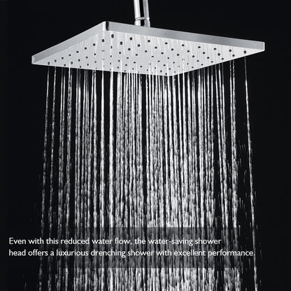 Decaura Rain Shower Head 8" 9" 10" 12" Round Square Chrome Black Gold Swivel