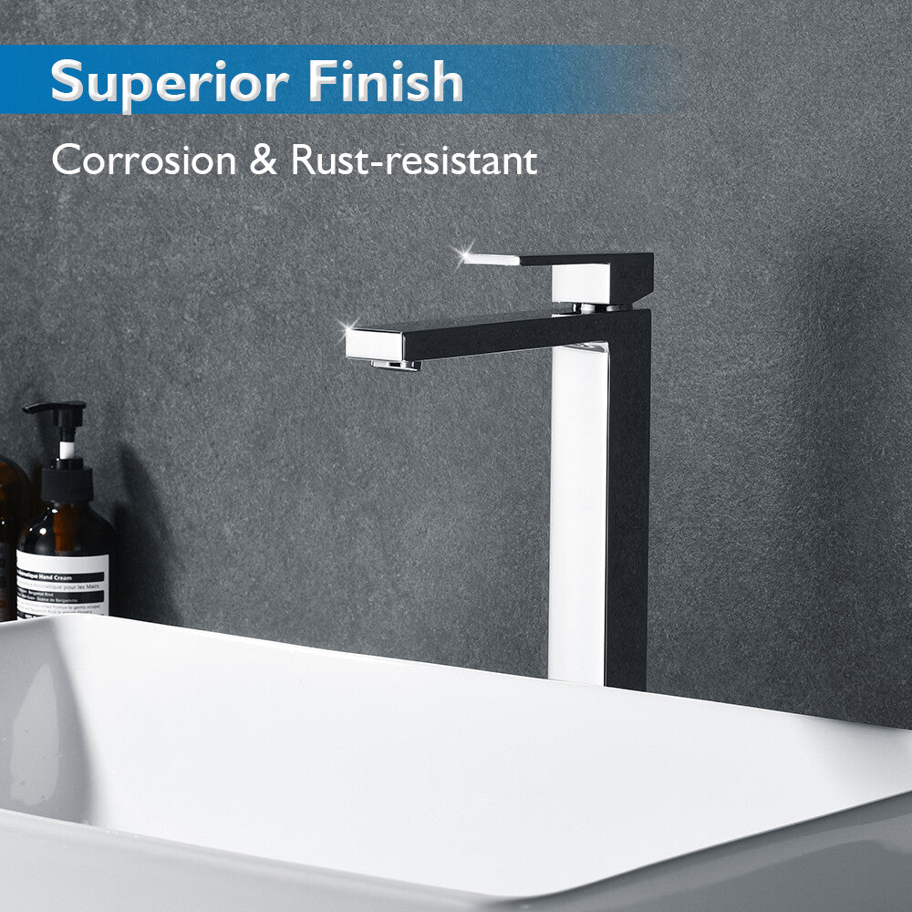 Decaura Bath Basin Mixer Tap Vanity Faucet Single Handle Tapware with Pop Waste