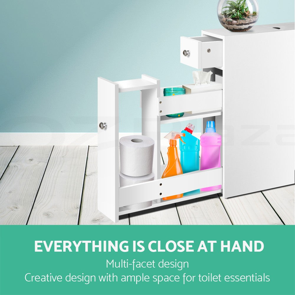 Artiss Bathroom Storage Cabinet Toilet Tissue Box Caddy Holder Side Cupboard