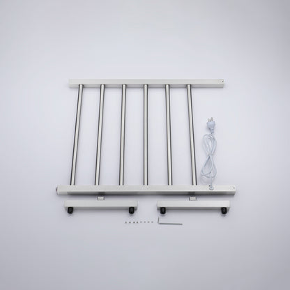 Decaura Freestanding Heated Towel Rail Racks 304 Stainless Steel 6 Rungs Brushed