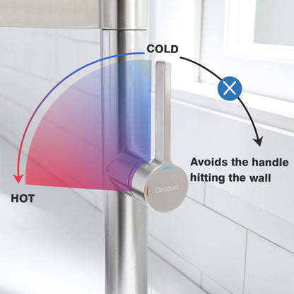 Decaura Spring Kitchen Tap Pull Out Stainless Steel Spray Head Brushed Nickel