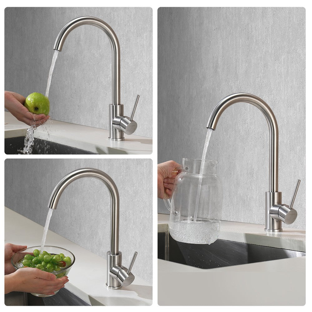Decaura Kitchen Sink Mixer Tap Brushed Nickel/Gunmetal/Chrome/Black/Brushed Gold