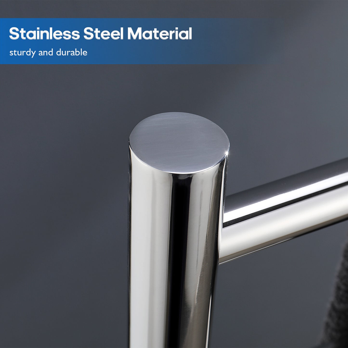 Decaura Heated Towel Rail Rack 304 Stainless Steel Freestanding/Wall Mounted