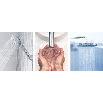 Cefito Bathroom Mixer Shower Wall Tap Faucet Basin Sink Bathtub Brass Chrome