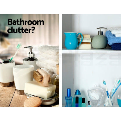 Artiss Bathroom Cabinet Storage 185cm Wooden Tallboy Furniture Toilet Cupboard