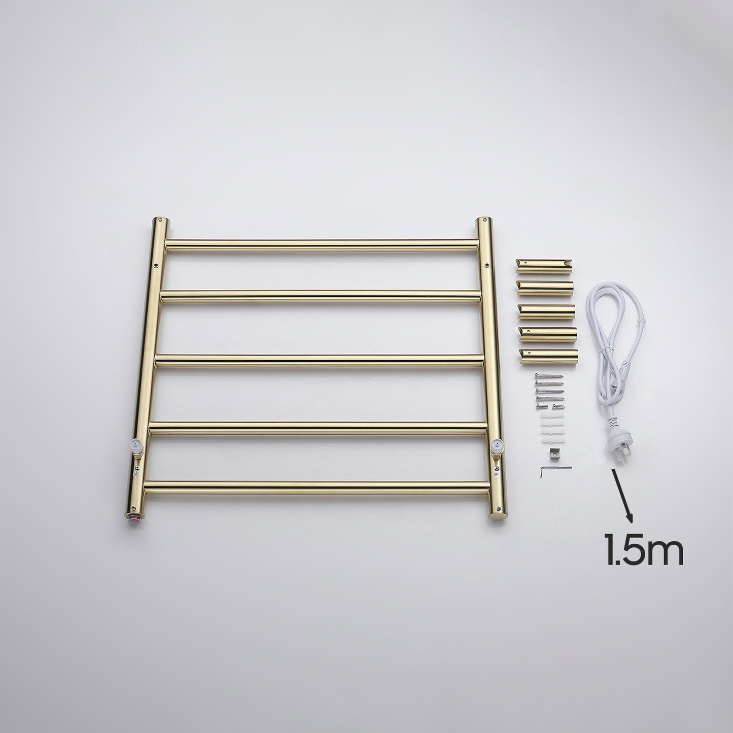 Decaura Heated Towel Rail Rack 304 Stainless Steel Freestanding/Wall Mounted