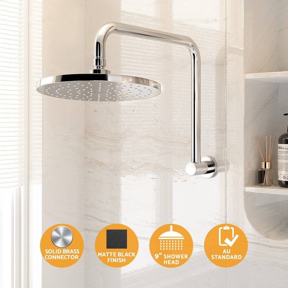 Cefito 9'' Rain Shower Head Overhead High-pressure Swivel Chrome