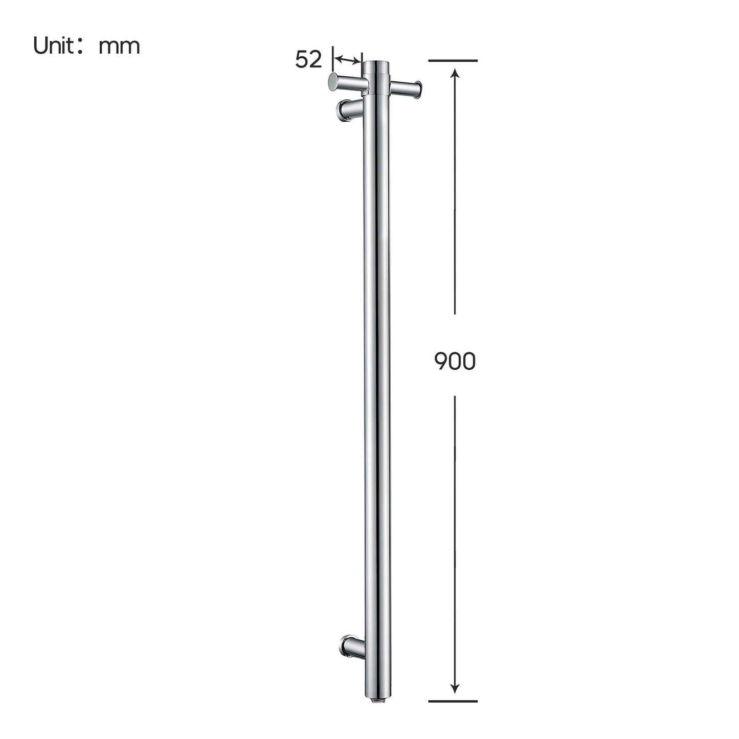 Decaura Heated Towel Rail Rack 304 Stainless Steel Freestanding/Wall Mounted