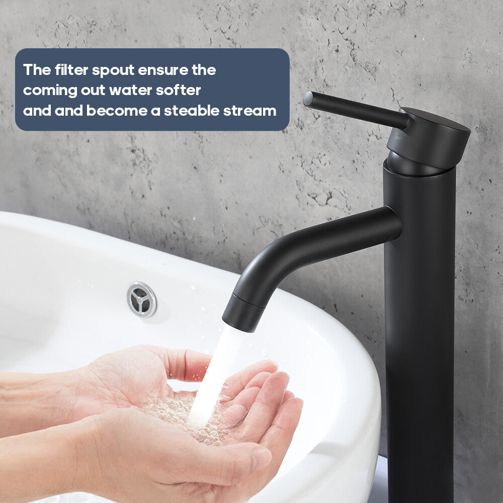 Decaura Bath Basin Mixer Tap Vanity Faucet Single Handle Tapware with Pop Waste
