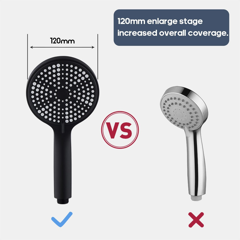 Decaura Round/Square Hand Held Shower Head 3/4/5-Mode Spray with Shower Hose