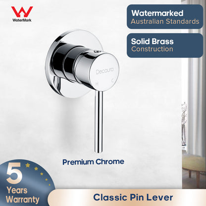 Decaura 9" Rain Shower Head Set Separate Water Inlet Elbow Sliding Mixer Taps