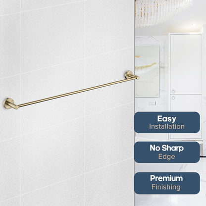Towel Racks 600mm 750mm Toilet Roll Holder Robe Hook Chrome Black Brushed Gold
