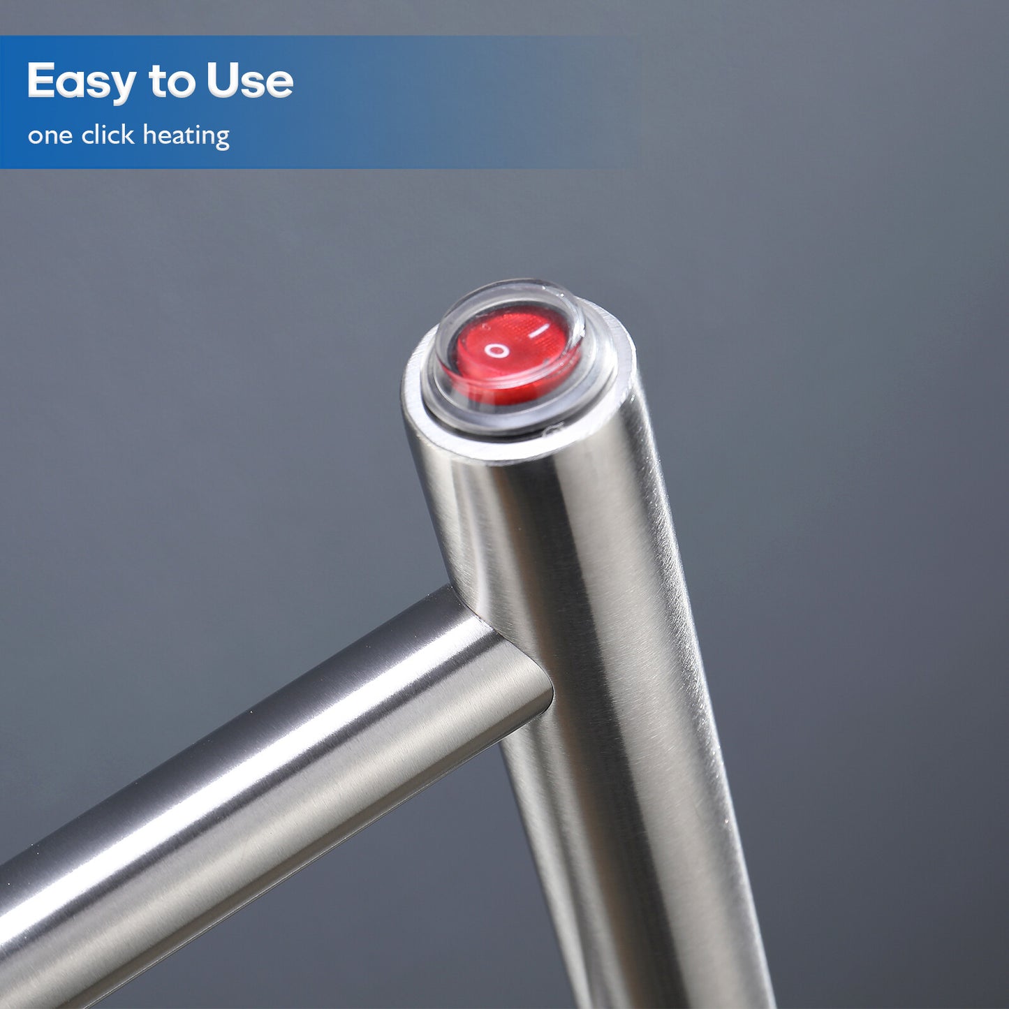 Decaura Heated Towel Rail Rack 304 Stainless Steel Freestanding/Wall Mounted