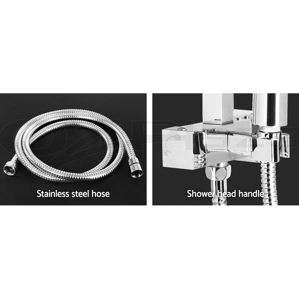 Cefito 8'' Rain Shower Head Taps Square Handheld High Pressure Wall Chrome