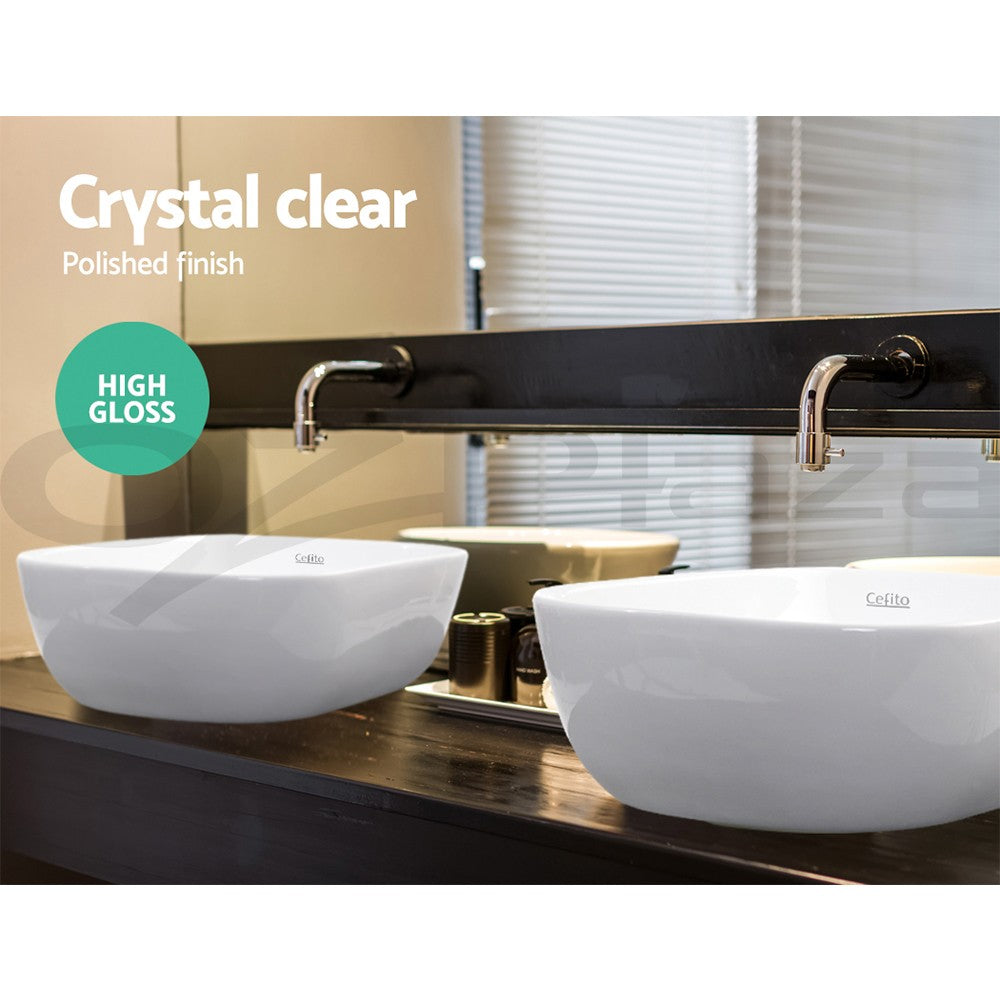 Cefito Bathroom Basin Ceramic Basins Vanity Sink Above Counter White Hand Wash