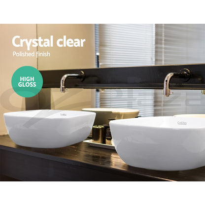 Cefito Bathroom Basin Ceramic Basins Vanity Sink Above Counter White Hand Wash