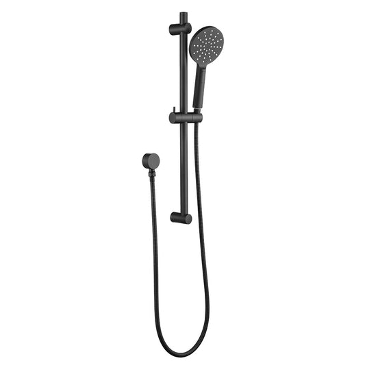 Decaura 3-Mode Hand Held Shower Head on sliding Rail Bar Matte Black Bathroom