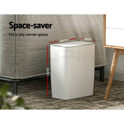 Devanti 9L Motion Sensor Bin Rubbish Automatic Trash Can Kitchen White
