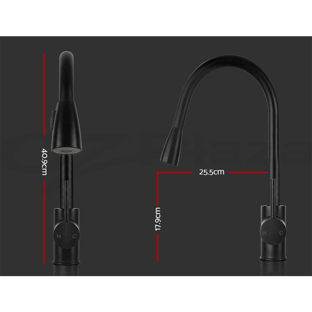 Cefito Kitchen Mixer Tap Pull Out 2 Mode Sink Faucet Basin Laundry Black