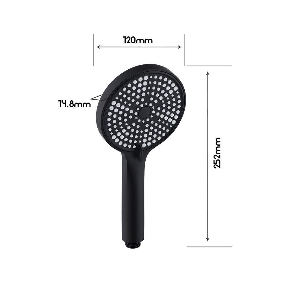 Decaura Round/Square Hand Held Shower Head 3/4/5-Mode Spray with Shower Hose