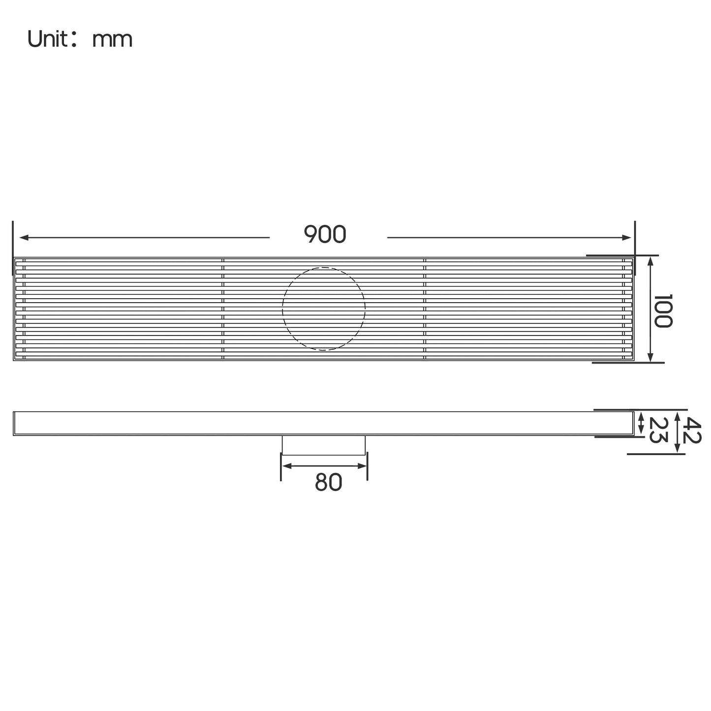 Decaura Shower Grate Drain Floor Waste Stainless Steel Tile Insert/Strip