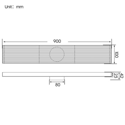 Decaura Shower Grate Drain Floor Waste Stainless Steel Tile Insert/Strip