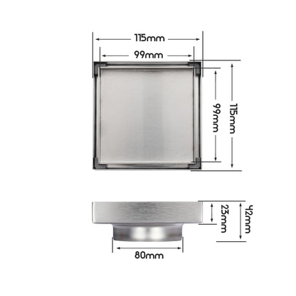 Decaura Tile Insert Shower Drain Grate Brushed Floor Waste 304 Stainless Steel
