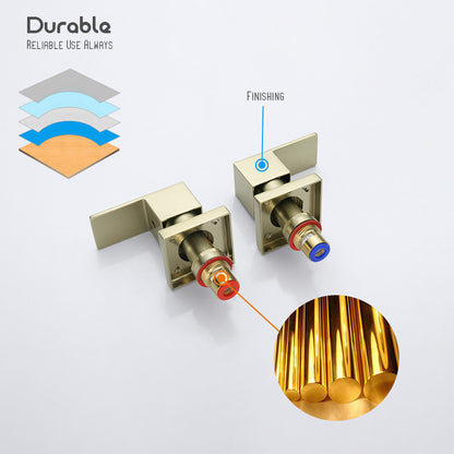 Decaura Shower Mixer Tap Square Brushed Gold/Chrome/Black Wall Mounted Tapware