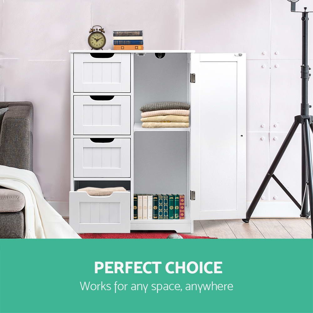 Artiss Bathroom Storage Cabinet Chest of Drawers Laundry Toilet Cupboard Kitchen