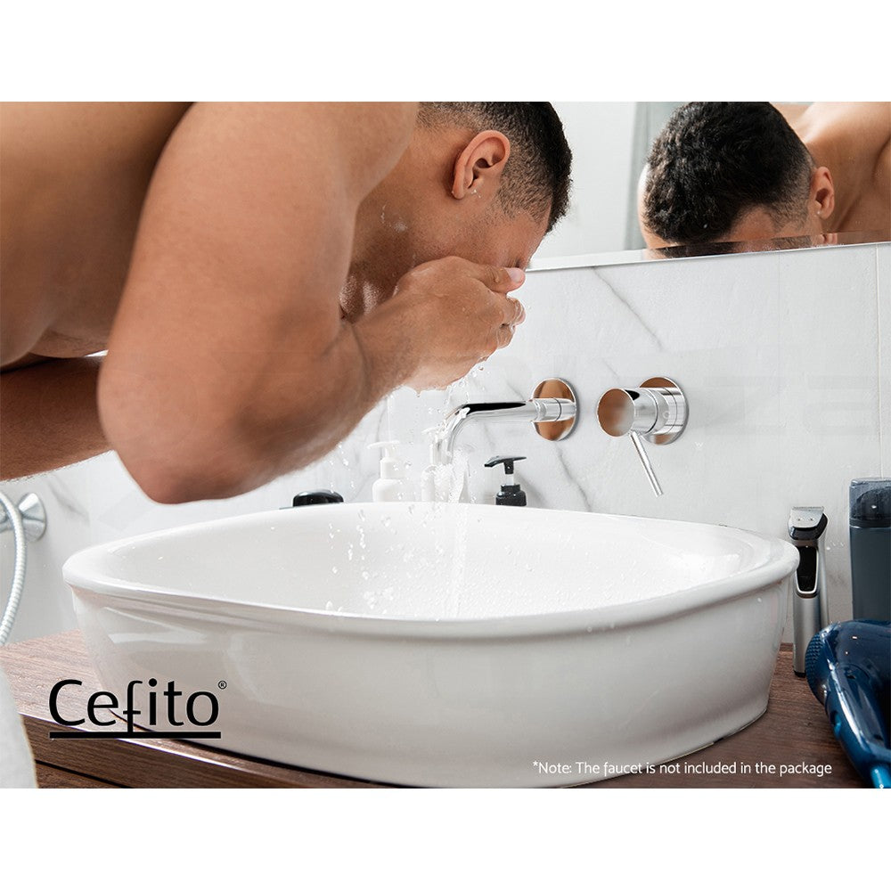 Cefito Bathroom Mixer Shower Wall Tap Faucet Basin Sink Bathtub Brass Chrome