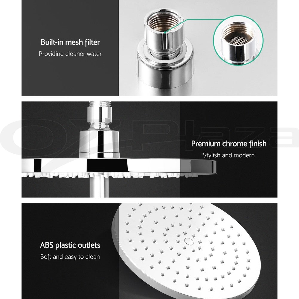 Cefito 9'' Rain Shower Head Set Round Handheld High Pressure Wall Chrome