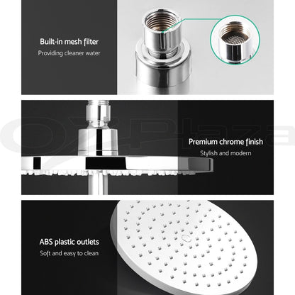 Cefito 9'' Rain Shower Head Set Round Handheld High Pressure Wall Chrome