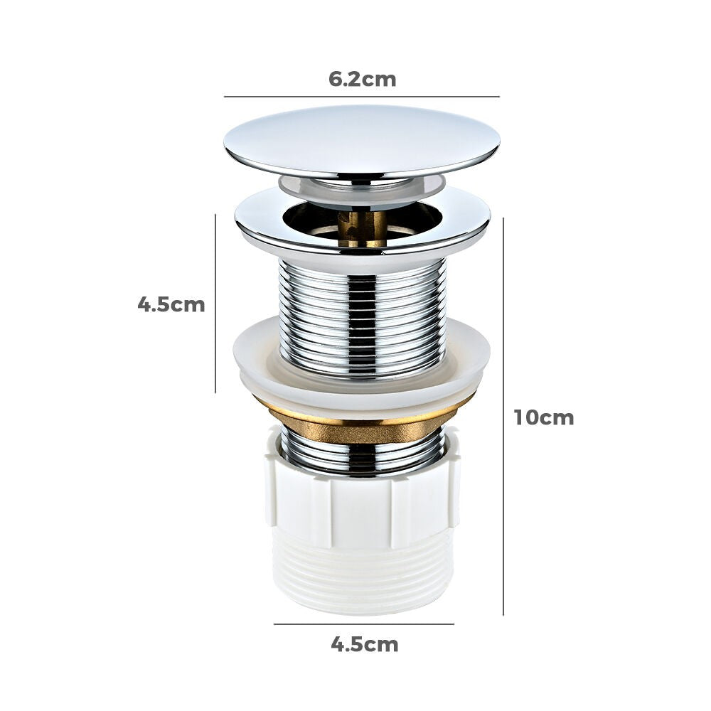 Simplus Pop Up Waste without Overflow Vanity Basin Push Plug Drain WaterMark