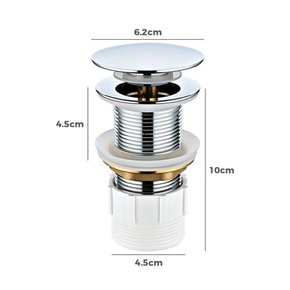Simplus Pop Up Waste without Overflow Vanity Basin Push Plug Drain WaterMark