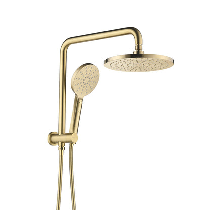 Decaura 9" or 10" Shower Head Set Gooseneck Chrome Black Golden Wall Shower Taps