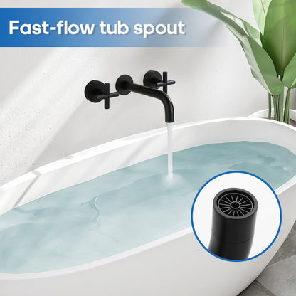 Decaura Basin Spout and Shower Taps Set Wall Mount 1/4 Turn Mixer Cold Hot WELS