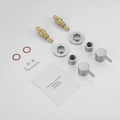 Decaura Shower Taps Brass Tapware Mixer Tap Brushed Gold/Black/Gunmetal/Nickel