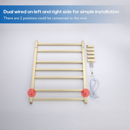 Decaura Heated Towel Rail Rack 304 Stainless Steel Freestanding/Wall Mounted