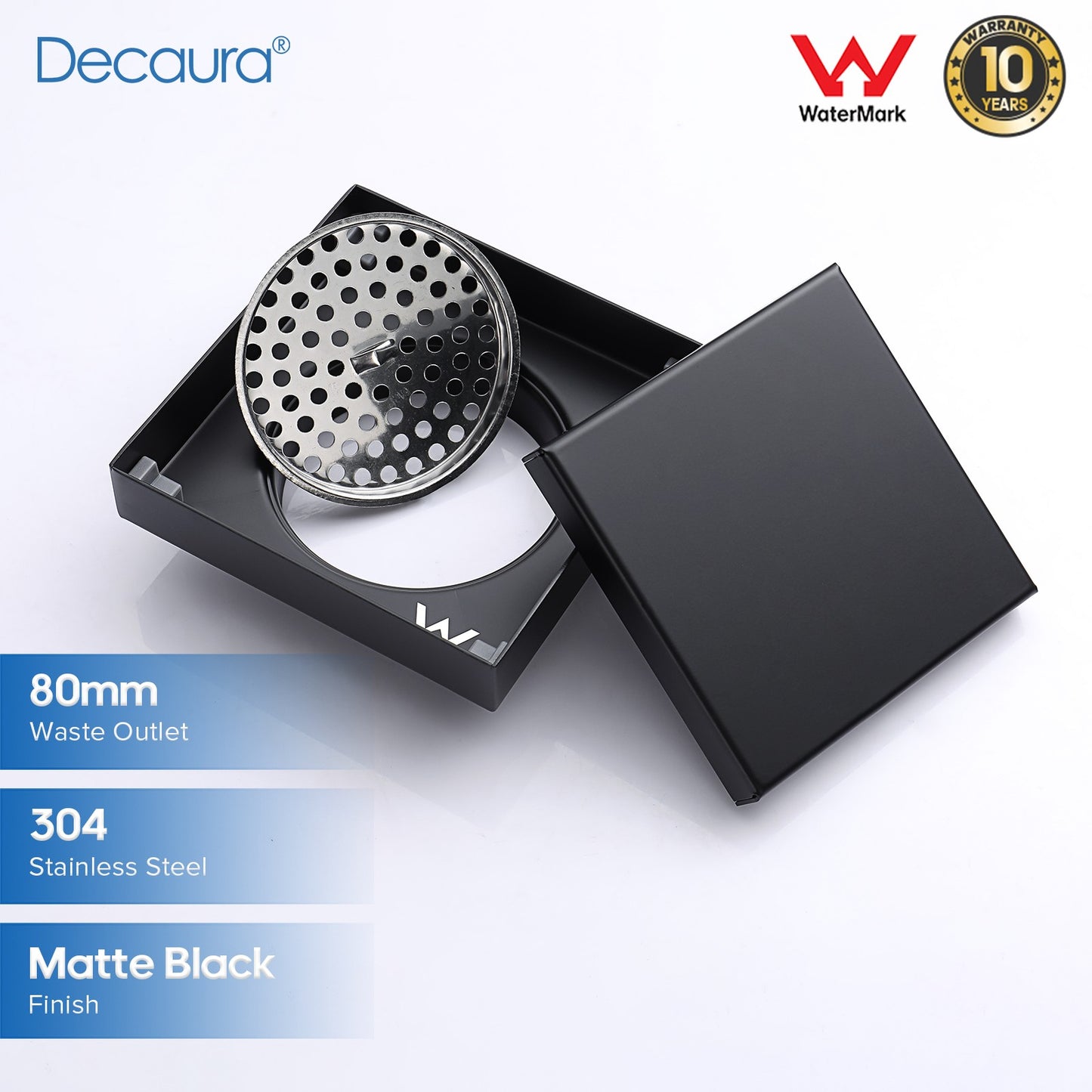 Decaura Shower Grate Drain Floor Waste Stainless Steel Tile Insert/Strip