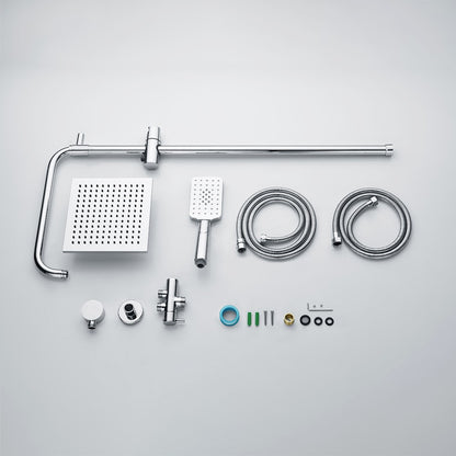 Decaura 8" 9" 10" Rain Shower Head Set Separate Water Inlet Wall Mixer Taps