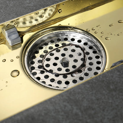 Decaura Shower Grate Drain Bathroom Floor Drain Brushed Gold Tile Insert 304SUS