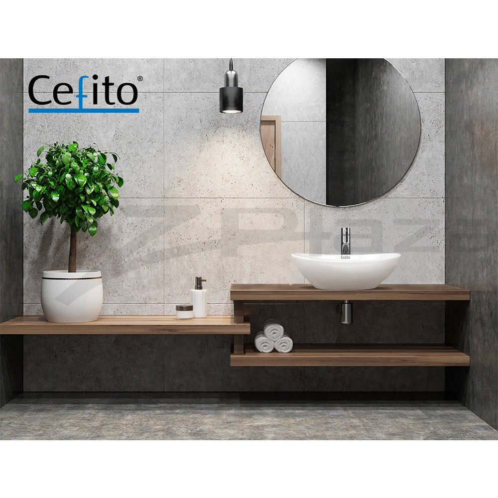 Cefito Bathroom Basin Vanity Sink Ceramic Above Counter Hand Wash Bowl Oval