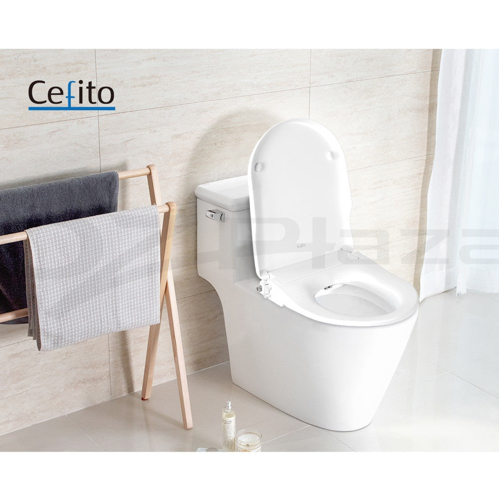 Cefito Non Electric Bidet Toilet Seat Cover Auto Smart Water Wash Dry Clean
