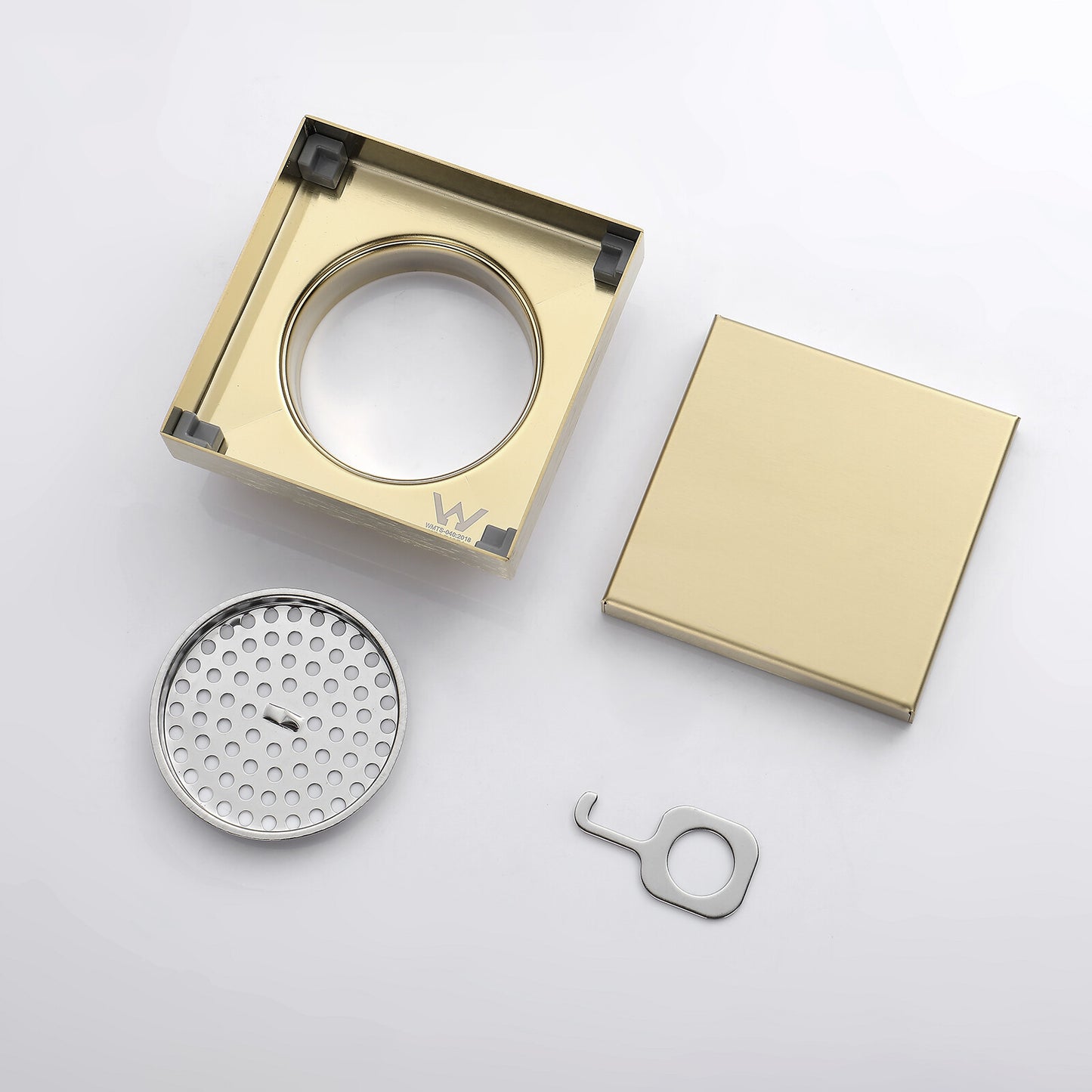 Decaura Shower Floor Waste Tile Insert Brushed Gold Square 80mm Outlet Stainless