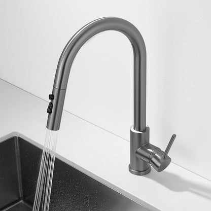 Decaura Kitchen Mixer Tap Pull Out Brushed Gunmetal Stainless Steel Spray Head