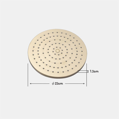 Decaura Rain Shower Head 8" 9" 10" 12" Round Square Chrome Black Gold Swivel