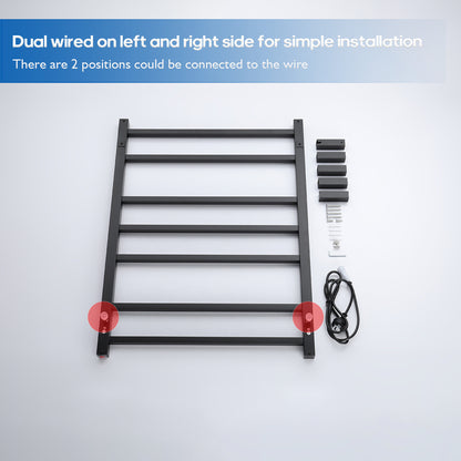 Decaura Heated Towel Rail Rack 304 Stainless Steel Freestanding/Wall Mounted