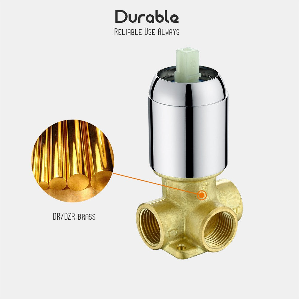 Decaura Hand Held Shower Head Set Handset 3-Mode Spray Chrome Shower Taps Mixer