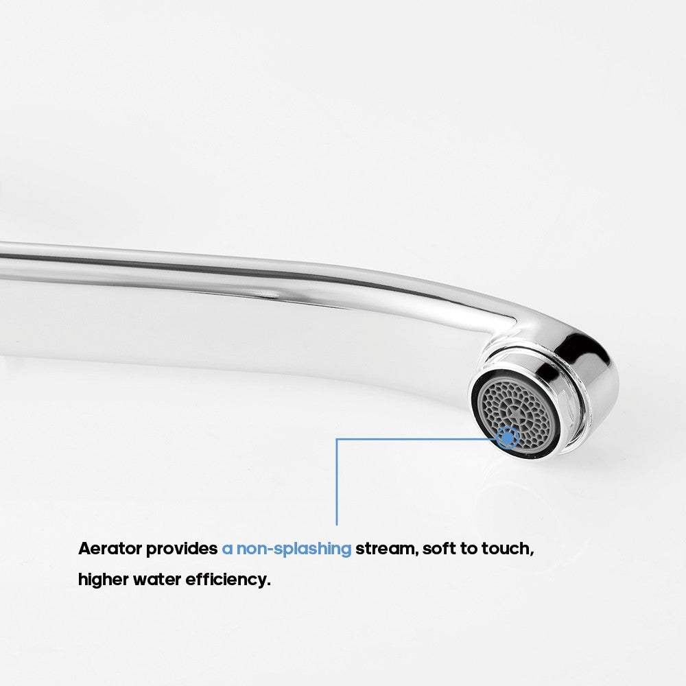 Decaura Laundry Mixer Tap Chrome Kitchen Sink Mixer Tap has swivel long Arm