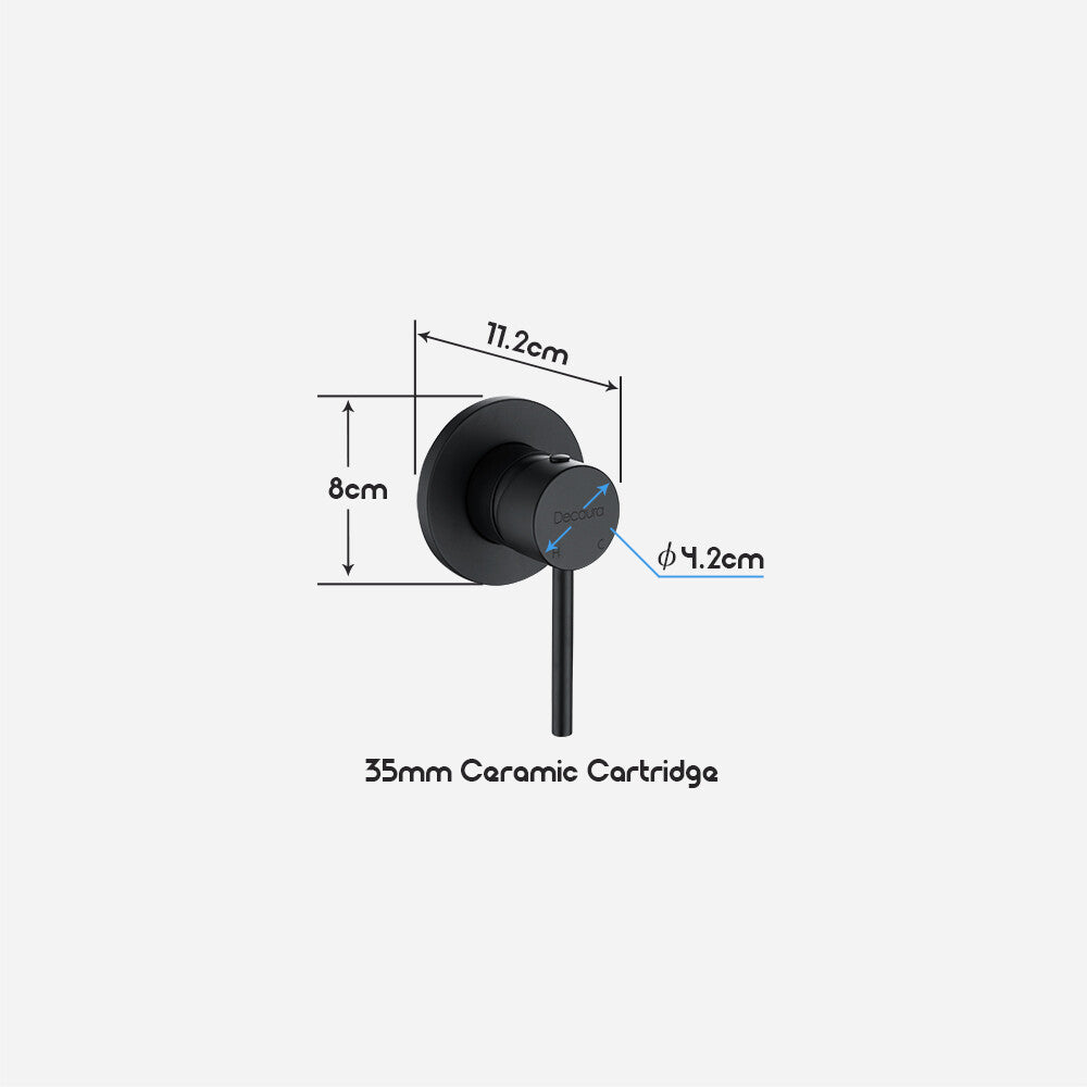 Decaura Hand Held Shower Head On Sliding Rail Set Shower Mixer Tap Wall Tapware